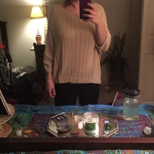 Cream knitted sweater